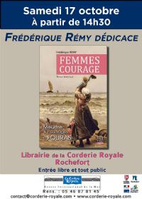 Rencontre-Dédicace avec frédérique Rémy. Le samedi 17 octobre 2020 à rochefort. Charente-Maritime.  14H30